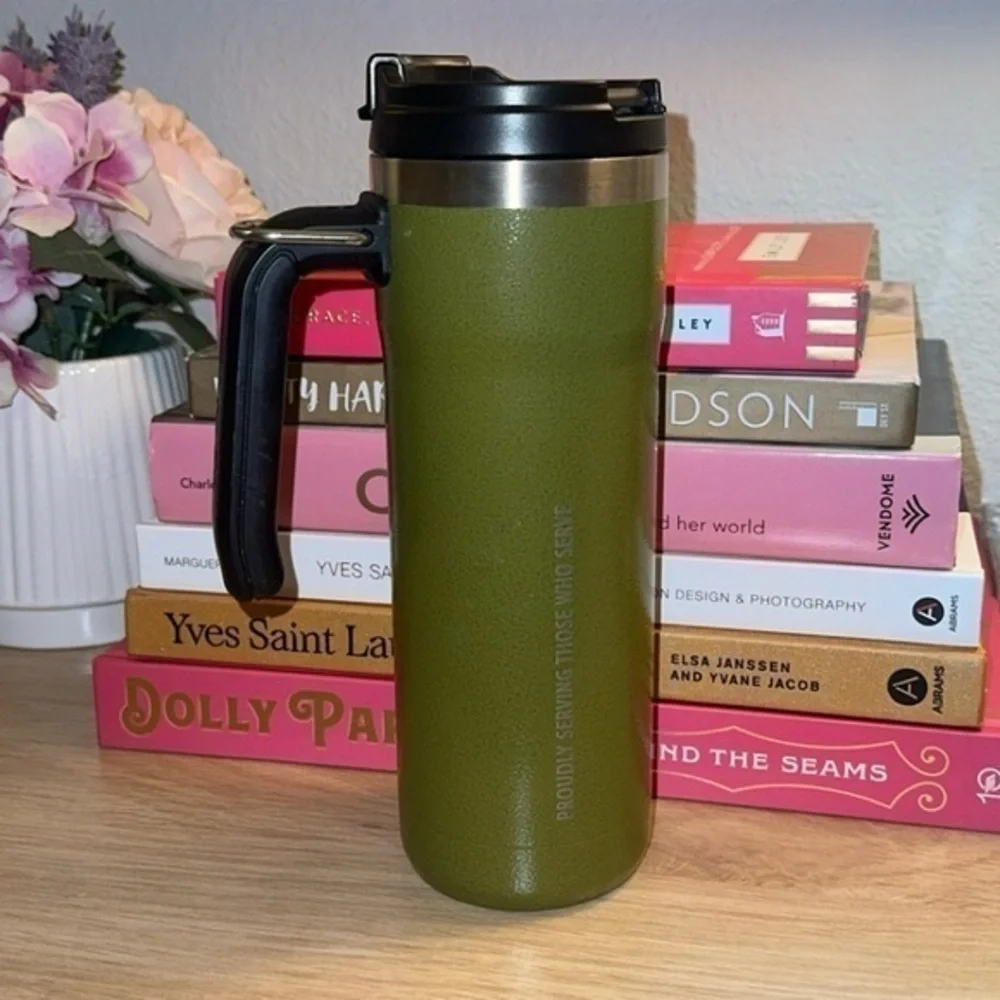 Starbucks x Stanley Military Army Commitment Green Hammered‎ Steel Tumbler 20 oz - Picture 4 of 8